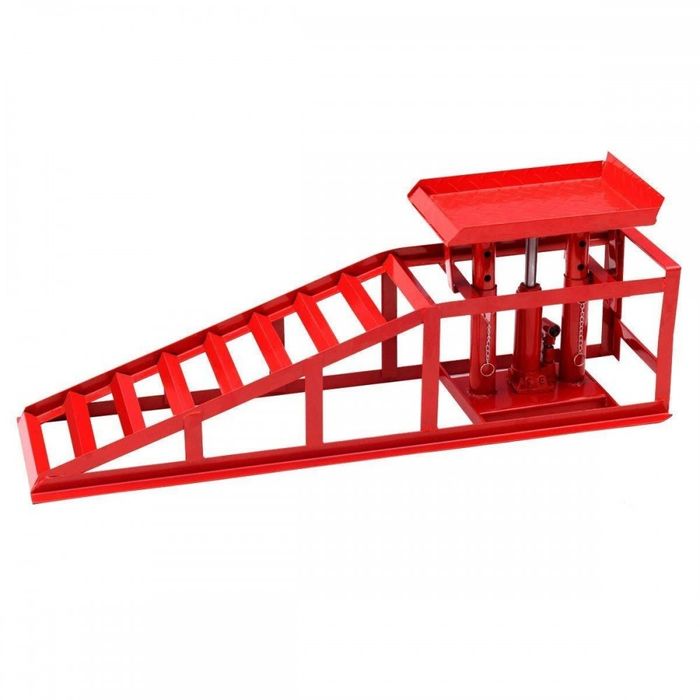 Conjunto 2 Rampas hidráulicas para carro 2 toneladas - elevador ajustável (Artigo Novo)