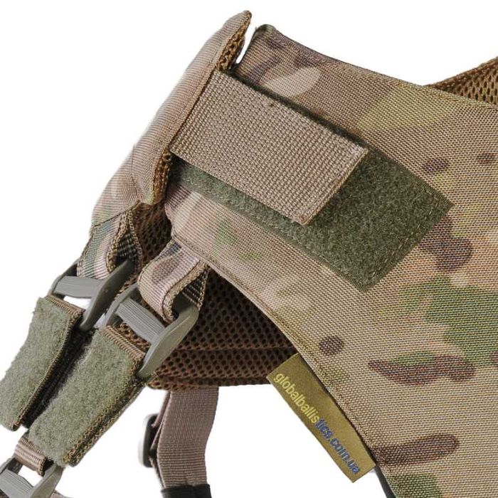 Балістичний захист шиї та плечей 1 класу під плитоноску. Мультикам.