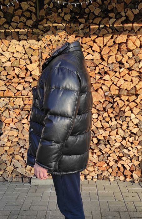 Skórzana puchowa kurtka Gucci rozm XL