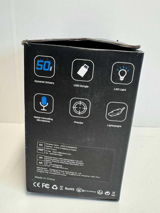 Słuchawki nauszne Fachixy FC300 gamingowe bluetooth 2,4ghz rgb