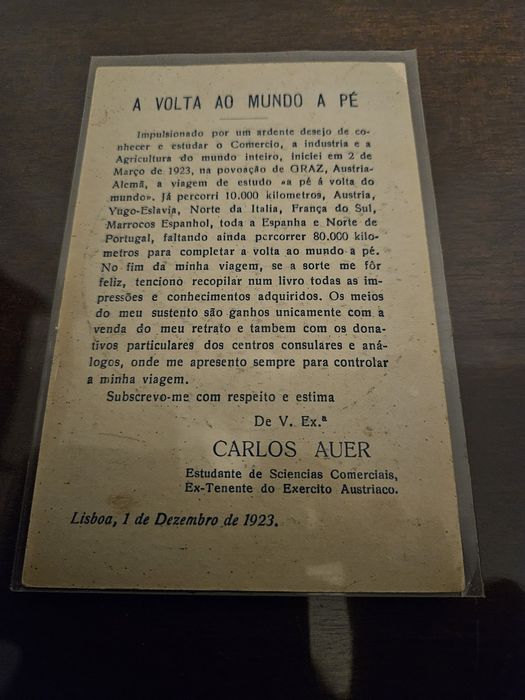 Documento com mais de 100 anos de Carlos Auer