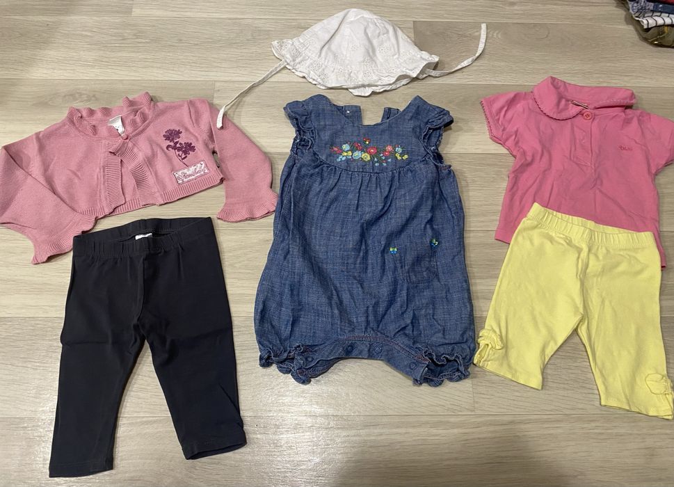 Moda menina lote roupa bebé 6-12 meses