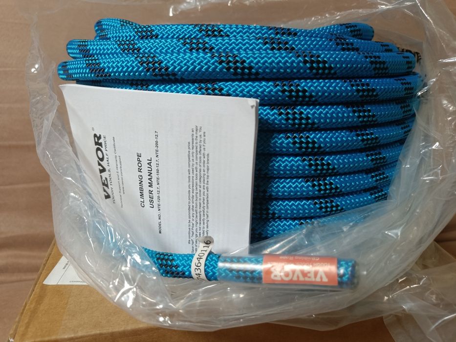 Profesjonalna Statyczna Lina Wspinaczkowa VEVOR, wytrzyma 3 tony, 10 m