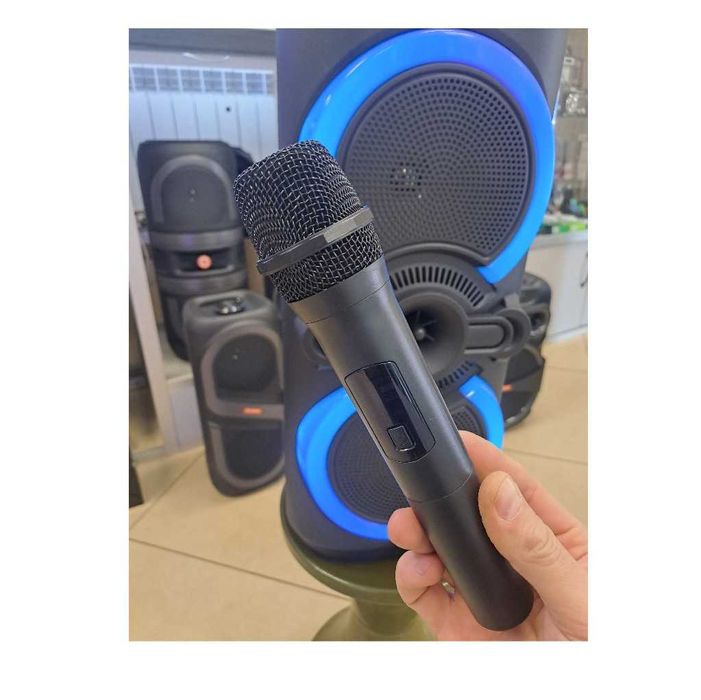 Караоке колонка 62см + бездротовий мікрофон, гучний бас, 20W !