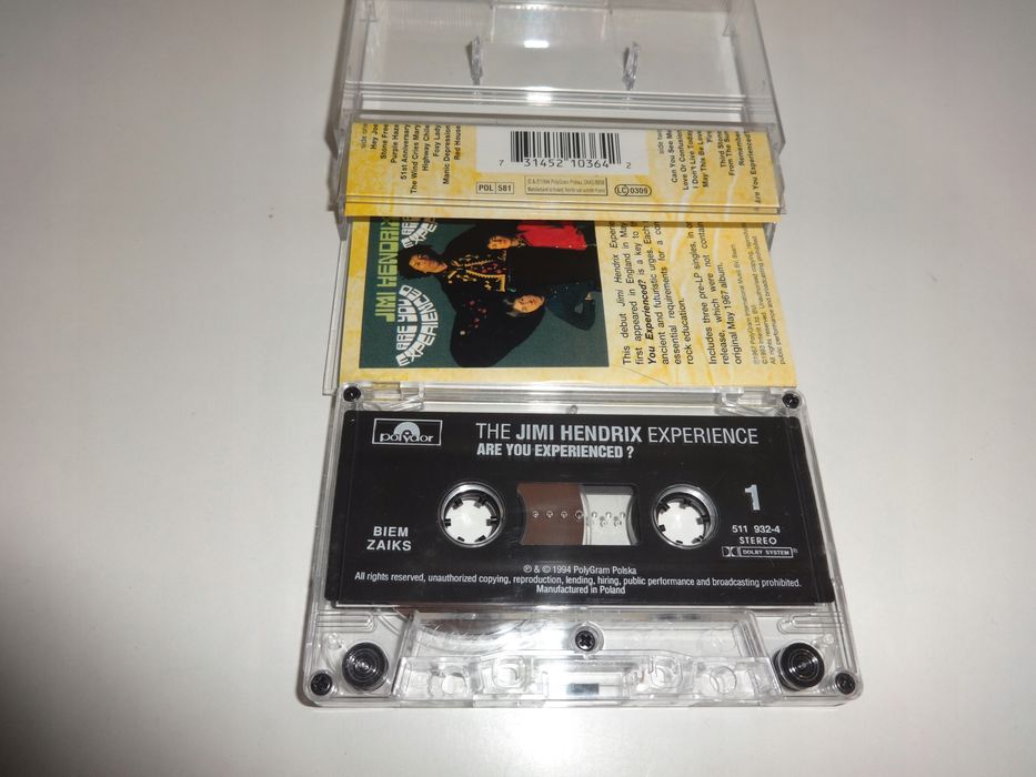 The Jimi Hendrix Experience Are You Experienced Kaseta *