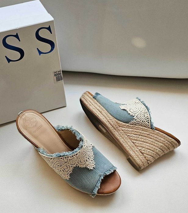 GUESS koturny espadryle jeans roz 41