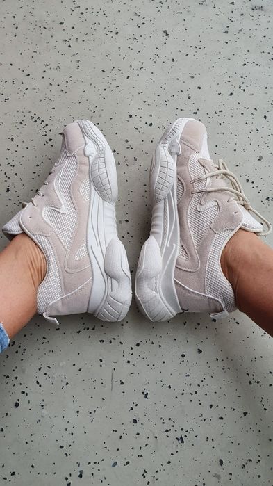 PLT buty sneakersy pudrowe platforma damskie młodzieżowe 39