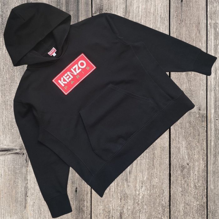 Худі KENZO Paris black big logo luxury item oversized fit (Розмір L)