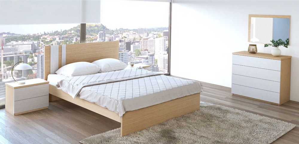 quarto casal moderno Carvalho mais branco