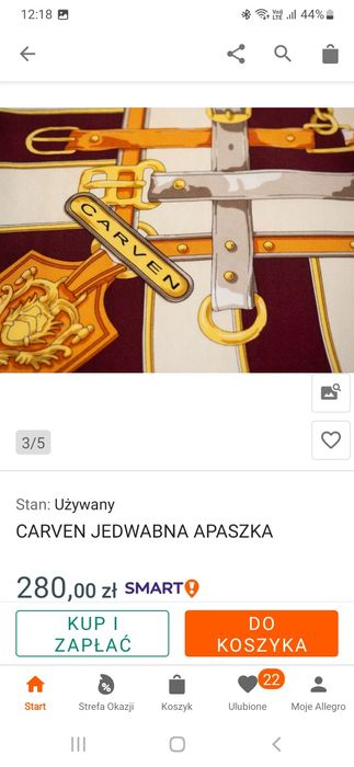 Piękna apaszka silk Carven