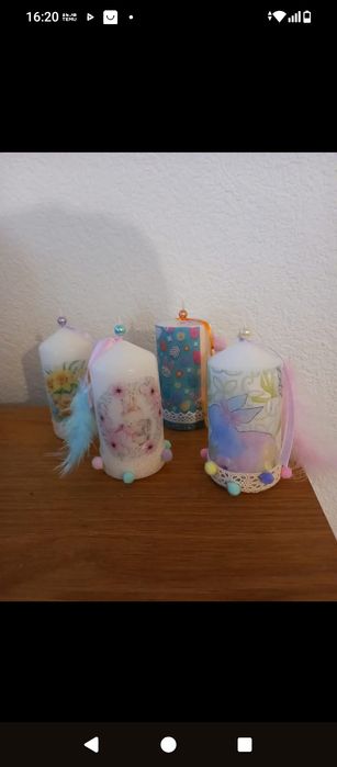 Velas de páscoa personalizadas