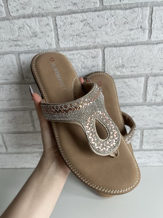 Klapki skórzane damskie HeavenlyFeet 41
