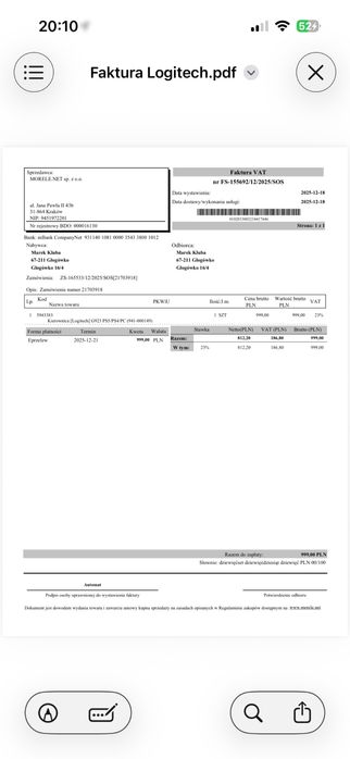 Kierownica Logitech G923 PS5/PS4/PC