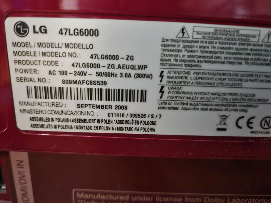 Tv LG 47LG6000 oportunidade