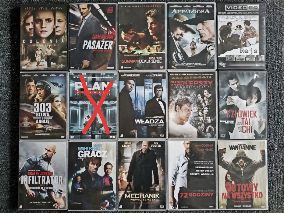 Filmy DVD różne płyty