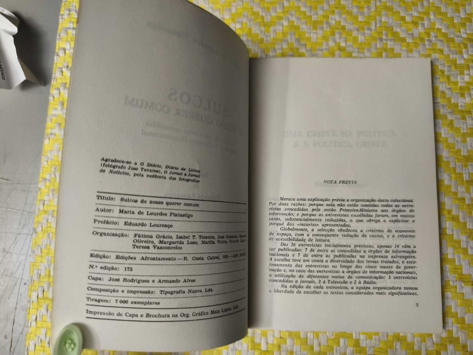 Sulcos do nosso querer comum – 
Maria de Lurdes Pintassilgo