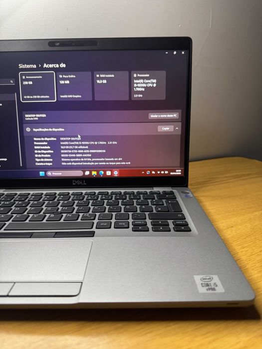 Portátil Dell Latitude 5410 – GRADE A  -  Core i5 10ª Gen | 16GB RAM | 256SSD | Face ID + Impressão Digital | Com Garantia