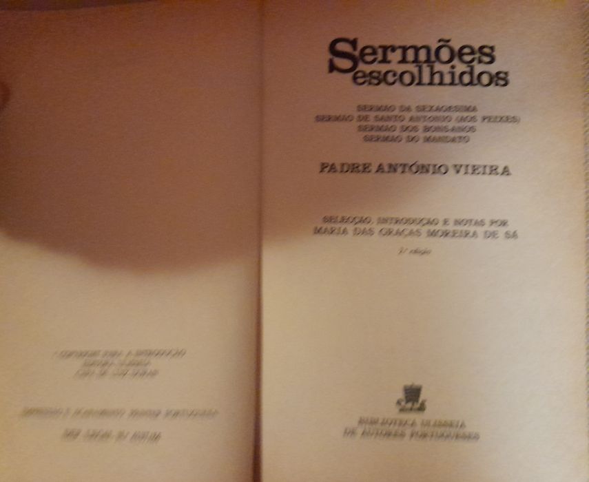 "Sermões escolhidos Padre António Vieira"