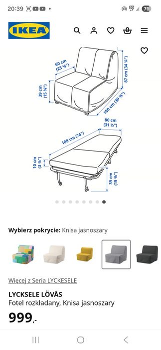 Fotel rozkładany łóżko 80