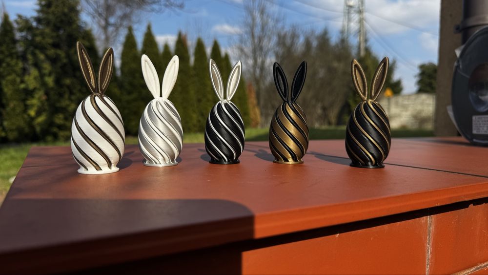 Zajączek wielkanocny, pisanka wielkanocna - druk 3d, ozdoby świąteczne