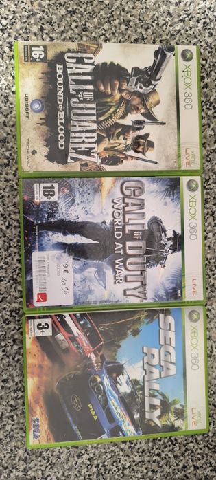 Sega rally/Call of duty world at war/Call of juarez bound in bloodXbox