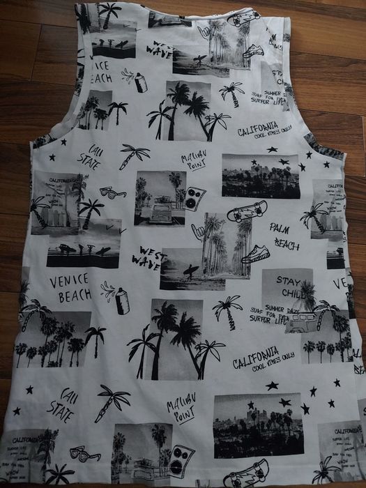 T-shirt beż rękawów