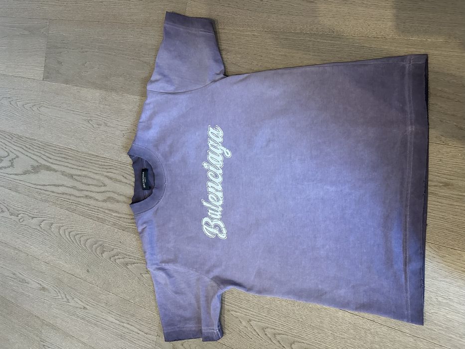 T shirt  filoletowy  Unisex Balenciaga