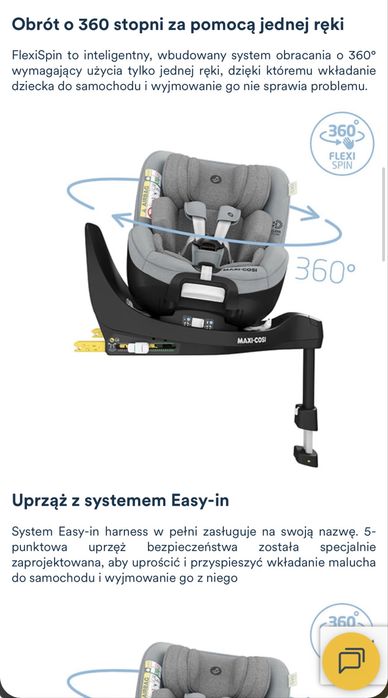 Fotelik samochodowy Maxi Cosi Mica ProECO 0-18 kg