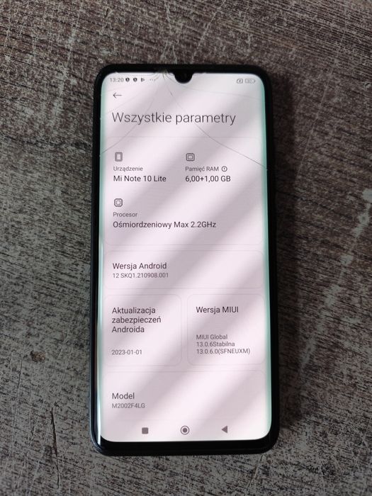 Xaiomi Mi Note 10 lite czarny 64gb, mocny nie zacina się sprawny