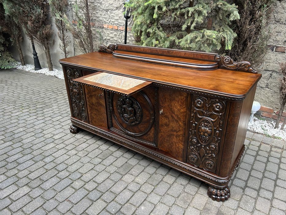 Antyczna Komoda Lwie Łapy Kredens Bufet Antyk Unikat Po Renowacji !