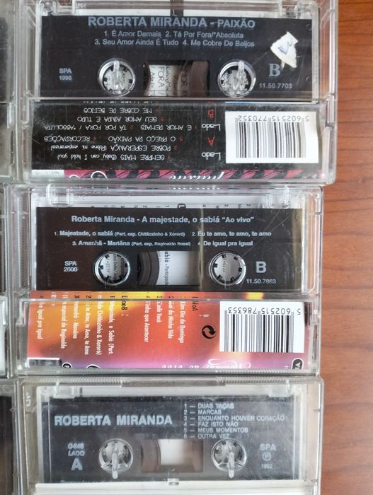 6 antigas K7's Roberta Miranda