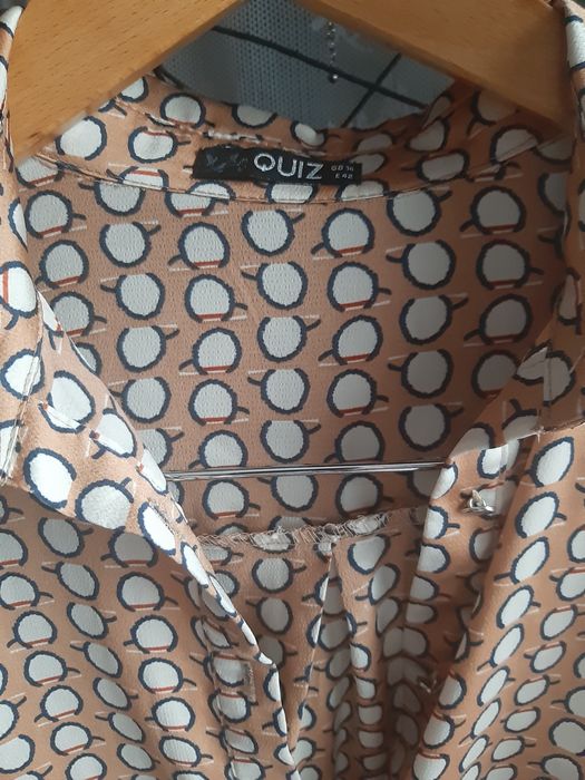 Tunika bluzka Quiz UK polyester kolekcja damska tkmaxx pasek glam krop