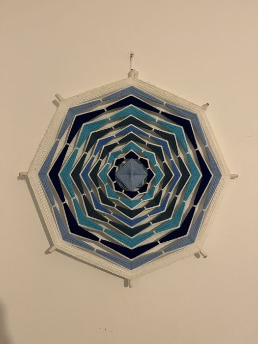 Decoracao de parede em crochet