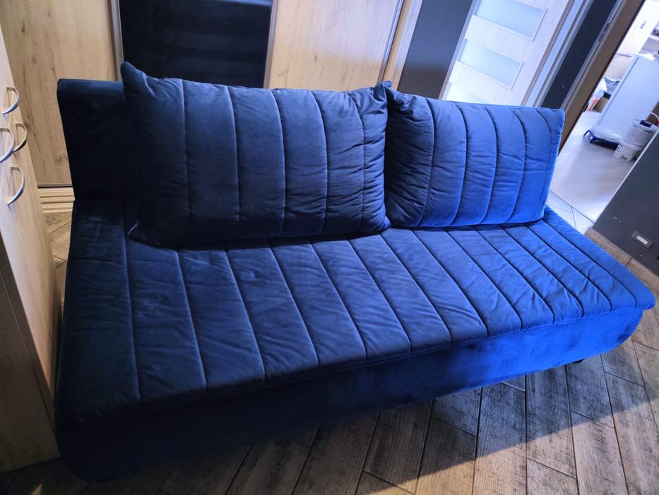 Sofa kanapa rozkładana granatowa Harry