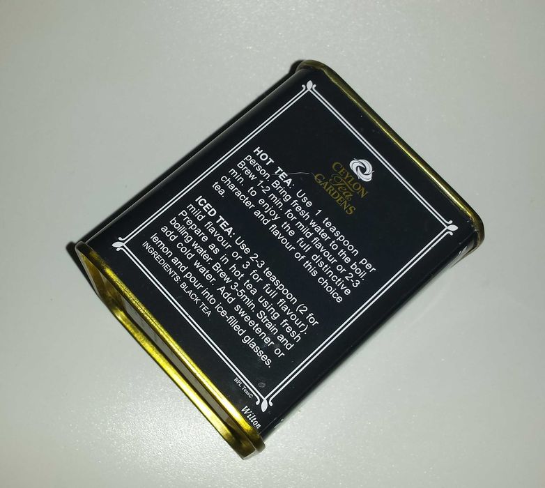 Жестяная коробка для пищевого и непищевого хранения для 100 грамм