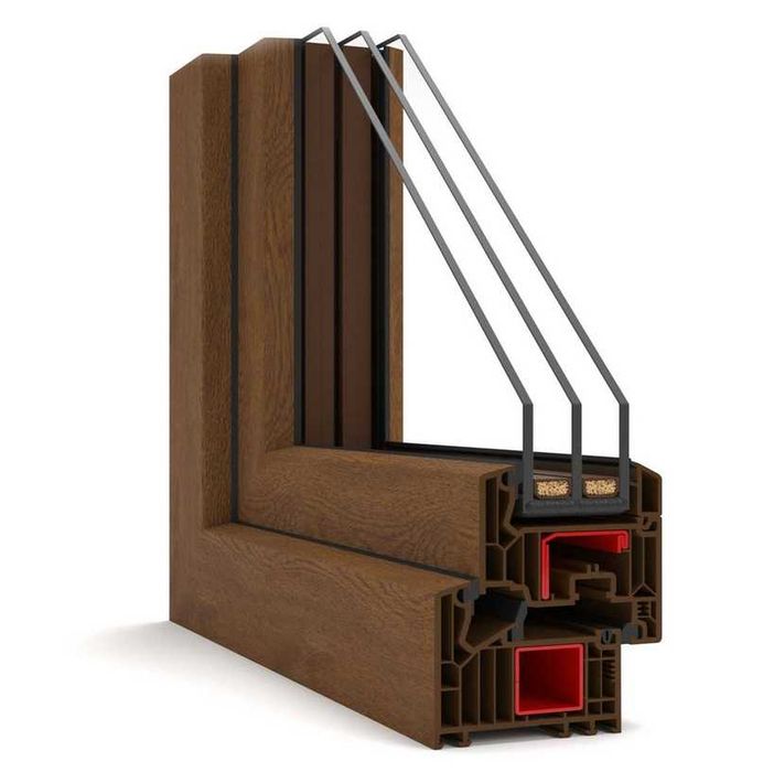 Okno PCV Veka SOFTLINE 7 Kom 82mm 3 SZYBY Energooszczędne 150x150 RU