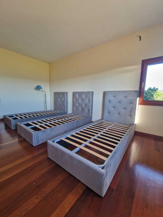 Camas de Solteiro Estofadas de Luxo 199€ - Disponíveis em Várias Cores! 190x90m! topp de Gama Novas Direto Da Fabrica