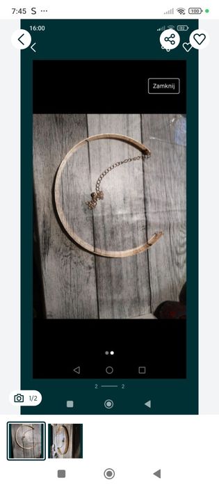 Metalowy pasek do sukienki