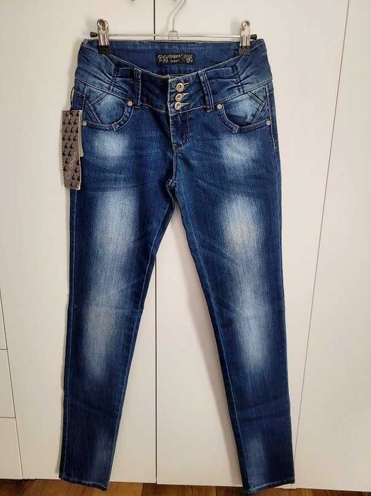 Granatowe rurki jeansy Rozmiar XS /S