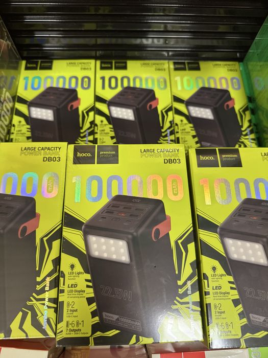 Повербанк Hoco DB03 100 000 mAh 22.5W максимальна ємність