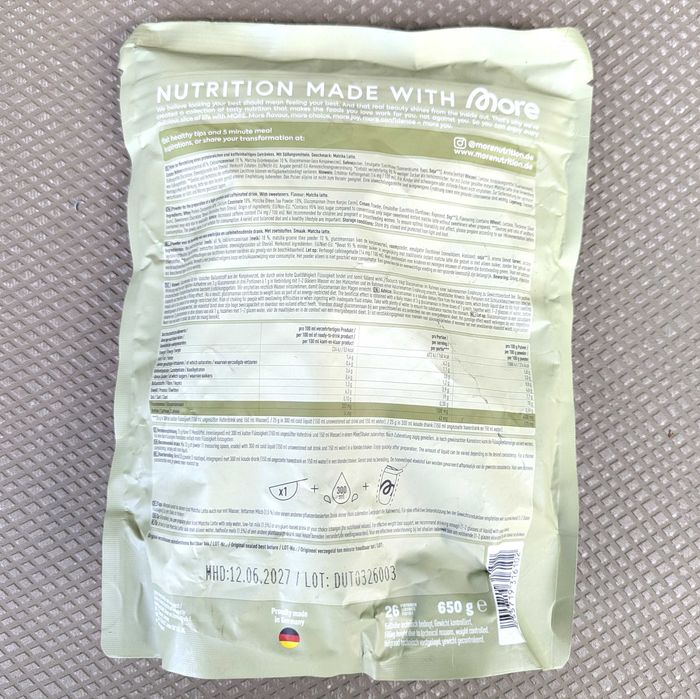 Odżywka białkowa More Protein Iced Matcha Latte, 650 g  26 porcji
