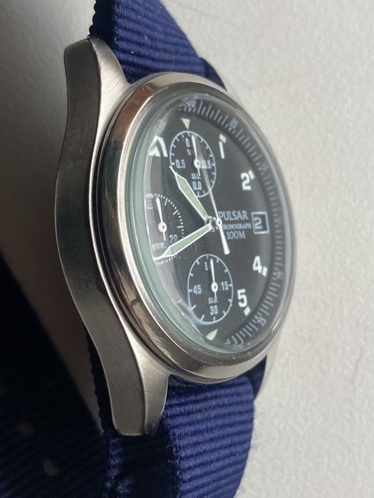 Годинник Pulsar хронограф пілот military RAF