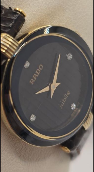 Zegarek damski Rado czarna tarcza. Bardzo dobry stan
