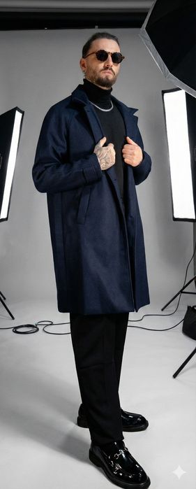 Sobretudo Clássico Homem M Novo