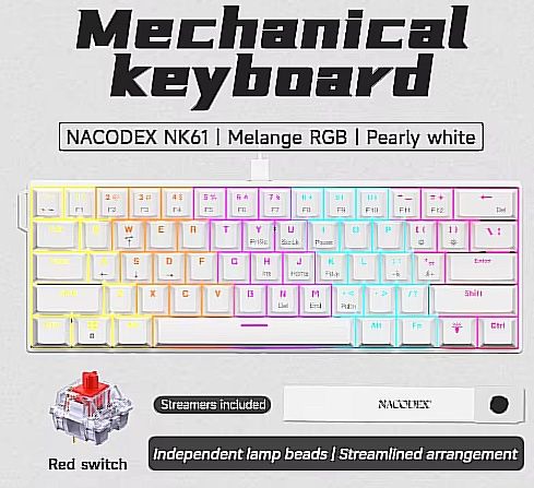 Teclado Mecânico 60%445376292403302400