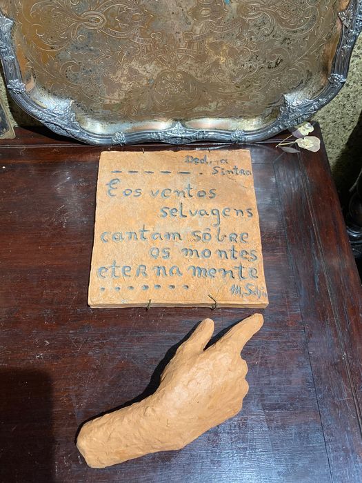 Azulejo Placa Sintra em Barro 20 cm Assinado Margarida Schimmelpfennig