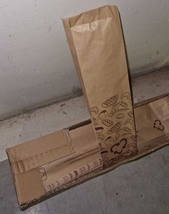 Torebki papierowe na bagietki 11x4x50cm, 500 szt.