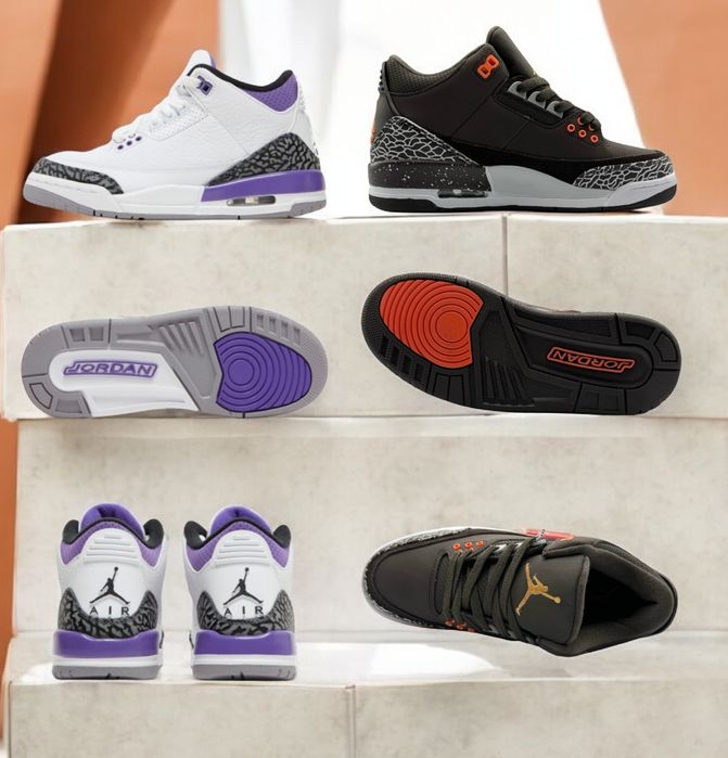 р36-45 Кросівки Air Jordan 3 Black White Off noir Clement