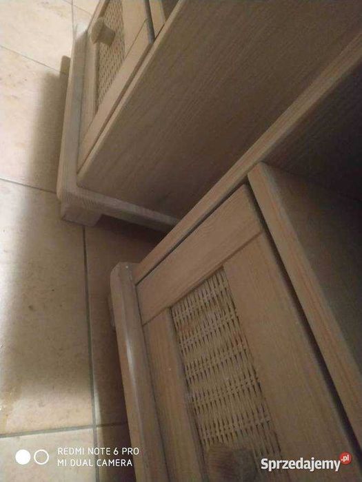 Komoda drewniana + dwie szafki