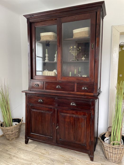 STARY kredens z duszą RUSTYKALNY WĄSKI vintage antyczny RETRO